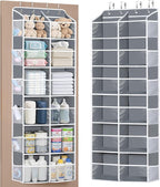Univivi Over the Door Organizer, 6 Tiers Behind Door Storage with Clear Deep Pockets Hanging Organizer for Closet, Bedroom, N