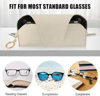 Magnetic Sunglass Holder for Car Visor, Travel Sunglasses Case with Clip for Purse, Eyeglasses Case