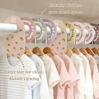 16Pcs Baby Closet Dividers Double-Sided Baby Closet Organizer, Nursery Closets Dividers for Sorting 8 Sizes, Nursery Decor Ha