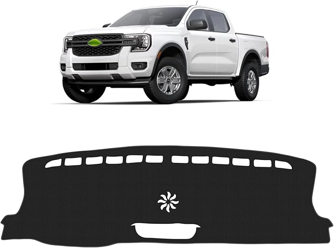 FIILINES Dash Cover for 2024-2026 Ford Ranger, Dashboard Mat Accessories Dash Cover Sunshade Nonslip Mesh Protector No Glare 