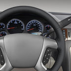 MEWANT DIY Hand Stitch Steering Wheel Cover for Chevy Silverado 1500 Avalanche Hive Embossed Faux Leather Steering Wrap