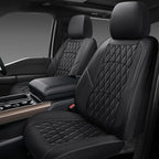 NS YOLO Leather Car Seat Covers,Universal Fit for Most Cars,SUVs and Sedans,Waterproof Luxury Leatherette Cushions, 2 Seats P