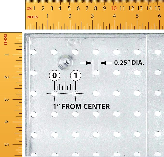 Azar Displays 900988-CLR 125-PIECE PEGBOARD ORGANIZER KIT (2-24"X 24"), Clear