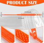 12 Pcs Heavy Duty Anti Skid Snow Tire Chains, Nylon Winter Snow Tracks with 2 Gloves and 1 Hook, Universal Emergency Car Tire