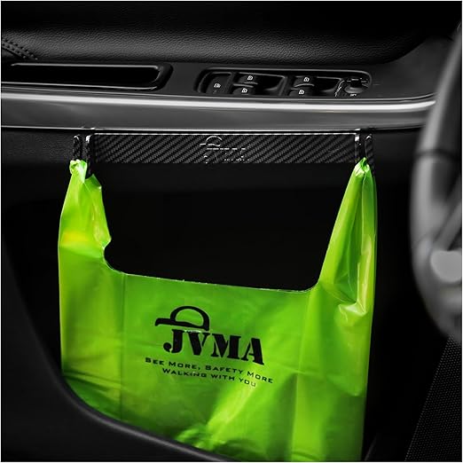 JVMA Car Trash Bags – Super Strength, Leakproof, Smell Proof Hanging Garbage Bags for Car, Truck, SUV, RV & Vehicle – Green, 50 Count Automotive Trash Bags 1 Gallon