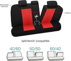 Pariitadin Car Seat Covers Full Set, Washable and Breathable Premium Cloth Automotive Vehicle Seat Cover for Car Interior, Un