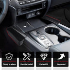 Muslogy for 2017-2024 2025 2026 Ridgeline Center Console Shifter Storage Box ABS Material Console Side Organizer Left & Right 2PCS Set with Stronger Tape Compatible with Honda Ridgeline 2017-2026