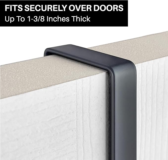 LYNK Professional® Home™ Over Door Hooks Rack - 14 Hook Over Door Hanger - Over Door Towel Rack - Hanging Towels or Clothes -