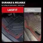 LASFIT Floor Mats & Backrest Mats & Trunk Mat for Toyota RAV4 2019-2025 (Only Fit Hybrid) All Weather TPE Custom Fit Floor Liners Car Mats Full Set Accessories, Lifespan 5 Years+, Black
