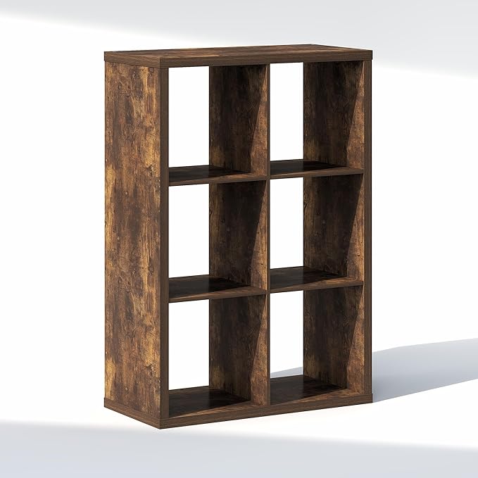 Furinno Cubic Closet Organizers and Storage, 6-Cube Closet Organizer, Open Shelf Closet Storage, Extra Thick Frame for Wardro