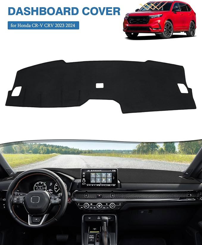 FIILINES Dash Cover for Honda CR-V CRV 2023-2026 (Without Hud), Dashboard Mat Cover CRV Accessories Sunshade Nonslip Mesh Pro
