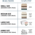 Roomimaster Vacuum Storage Bags, Vacuum Seal Space Saver Bags for Clothing, Travel Lugggage,Carry-on, Blankets, Comforters, P