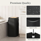 Lifewit 50L Slim Laundry Hamper, Narrow Small Laundry Basket with Handle for Dirty Clothes, Collapsible Tall Thin Laundry Bin