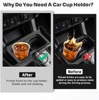 Autorder Center Console Cup Holder Insert for 2016-2023 Toyota Tacoma Interior Accessories, TPE Silicone Material 2-in-1 Center Console Drink Cup Holder Insert