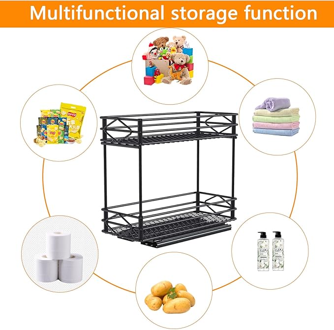 Pull Out Medicine Organizer,Slide Out Storage Drawers,Spice Rack Organizer for Cabinet,Pill Bottle Storage for Holding Vitami
