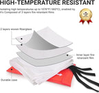 Lancryen Emergency Fire Blanket, Fire Extinguisher Blanket, Fire Suppression Fabric, Flame Retardant Towel Fire Safety Cloth 