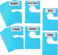 16 Pack White Clothing Rack Size Dividers Plus 45 Labels (1 Inch) and 18 Large Blank Labels, Large Rectangular Clothing Close
