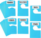 16 Pack White Clothing Rack Size Dividers Plus 45 Labels (1 Inch) and 18 Large Blank Labels, Large Rectangular Clothing Close