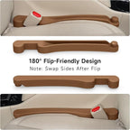 Car Seat Gap Filler Set of 2, 3IN1 Seat Side Gap Filler Plug with Storage Slot & Hook Function, Soft Foam Universal Fit Car SUV Truck Fill Gap Between Seats Console Organizer（Standard Saddle Brown）
