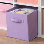 Stero Fabric Storage Bins 6 Pack Fun Colored Durable Storage Cubes with Fabric Handles Foldable Cube Baskets for Home, Kids R