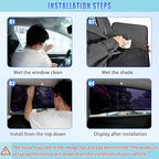 ZATOOTO Tesla Model Y Car Window Shades for Side Windows Sun Shade Static Cling | Front for Driver Visibility | Rear for Baby Sun Protection | Specific fit Frameless Doors | 2020-2024