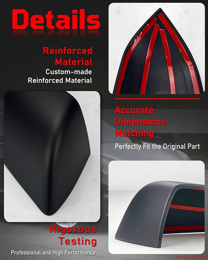Side Mirror Caps Cover Compatible with Tesla Model 3 2017 2018 2019 2020 2021 2022 2023 2024 2025 Matte Black Mirror Covers