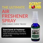 Scent Bomb Air Freshener Spray, Long-Lasting Odor Eliminator - Effective Deodorizer for Home & Car, Fresh Room Spray for Kitc
