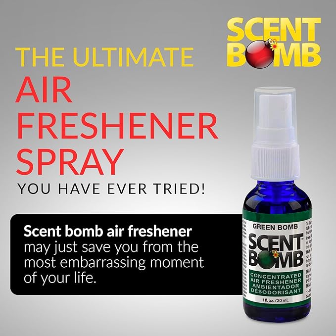Scent Bomb Air Freshener Spray, Long-Lasting Odor Eliminator - Effective Deodorizer for Home & Car, Fresh Room Spray for Kitc