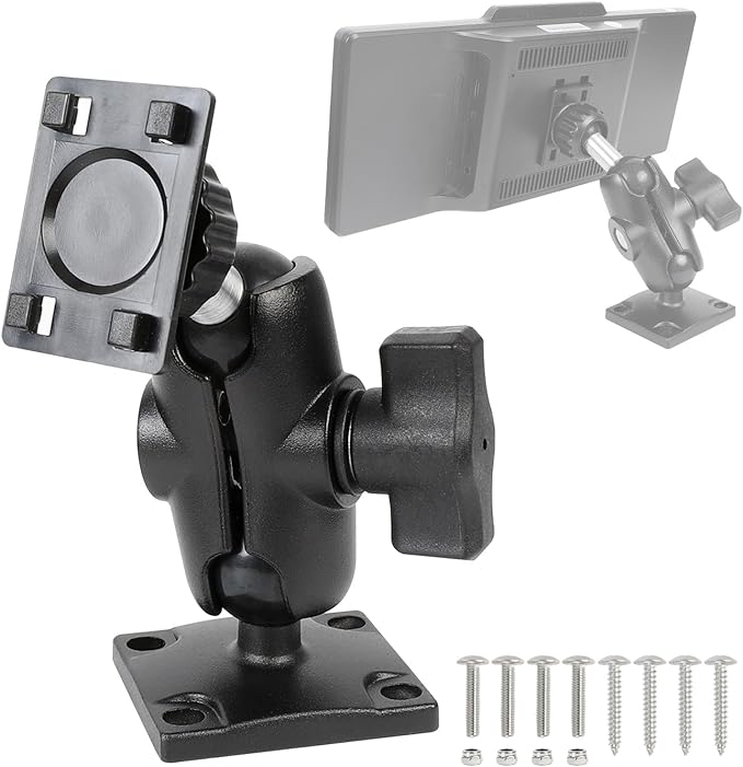 Dashboard Mount for CarPlay Screen - Dual 360° Rotation, Adjustable Angles, Compatible with in-Car Monitors CarPlay Mount