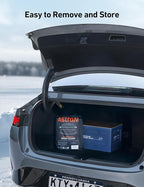 AstroAI 4-Layer Windshield Snow Cover for Ice, UV, Frost - Wiper & Mirror Protector, Windproof Sunshade for Cars, Compact SUVs