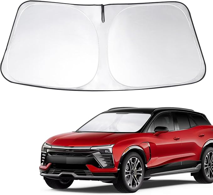 Front Windshield Sun Shade Foldable Window Windshield Visor Custom Fit for Che-vrolet Blazer EV 2024-2026 Block UV Rays Car Accessories Heat Sun Shield Keep Car Cooler