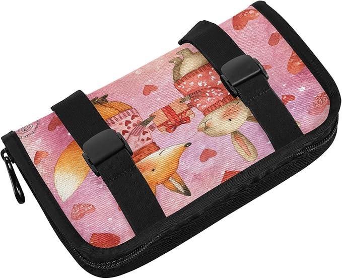 Car Tissue Holder Car Visor Organizer Tissue Box Holder for Car Sun Visor Organizer with Car Vehicle Accessories Essentials Interior for Women Men Valentines Fox Bunny Hearts Pink