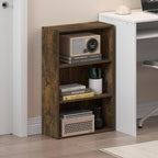 Furinno Basic Book Shelf, 3-Tier Bookshelf, Cube Storage Organizer Bookcase with Open Shelf, 7 x 17 x 26, for Living Room, Be