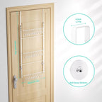 HapiRm Over Door Hat Rack - 3 Tier Wall Mounted Hat Organizer with 30 Movable Clips, Baseball Cap Organizer Storage Holds up 