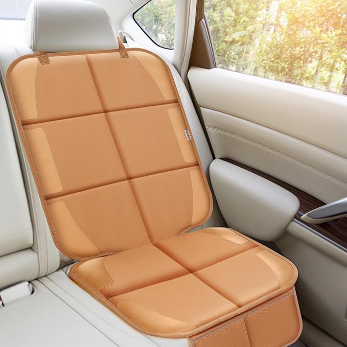 Meolsaek Car Seat Protector for Child Car Seat, Durable 600D Fabric Waterproof Car Seat Cover with Thick Pad Non-Slip Backing