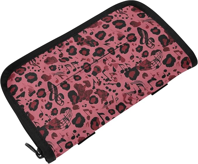 Car Tissue Holder Car Visor Organizer Tissue Box Holder for Car Sun Visor Organizer with Car Vehicle Accessories Essentials Interior for Women Men Leopard Print Notes Red