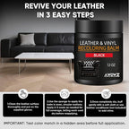 Leather Recoloring Balm - Scratch Repair & Color Restore Kit for Faded Leather, Leather Couch & Car Seats - 12OZ Leather Rest
