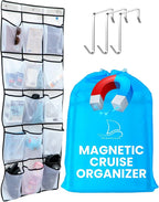 Nordmoose Cruise Ship Magnetic Door Organizer, Over The Door Organizer For Cruise Ships, Magnetic Shoe Rack - 3 Strong Anti-S