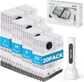 20 Pack Travel Vacuum Bags with Upgraded Rechargeable Pump, 4 Sizes Space Saver Vacuum Storage Bags for Luggage and Suitcase,