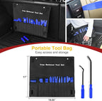 GOOACC 13PCS Nylon Trim Removal Tool Set for Bumper Fastener Rivet Clips Car Clip Panel Audio Video Dashboard Dismantle Blue
