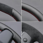 MEWANT Hand Stitched Steering Wheel Cover for Tesla Model 3 2017-2023 / Model Y 2020-2023 for Tesla Model 3/Y Accessories(3D Style)