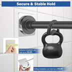 Metal Shower Rod Holders, Adhesive Shower Curtain Rod Holder for Wall- No Drilling or Screw Mount, 2 Pack Heavy Duty Shower R