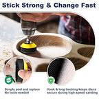 367 Pieces 2 Inch Sanding Discs, GOH DODD Wet Dry Sandpaper with Interface Pad and Backer Plate 1/4" 1/8" Shank, 60-10000 Grits Grinding Abrasive Sand Paper for Auto Metal Glass Resin Wood Sanding