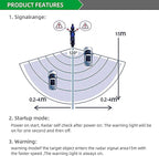 Blind Spots Monitoring System – compact elegant versatile portable sturdy, 65.62ft Range Detection, Warning Light Universal V