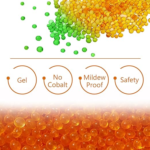 6 Pack 40 Gram Silica Gel Canister Dehumidifier Desiccant Orange to Green Reusable Indicating Desiccant Moisture Absorber