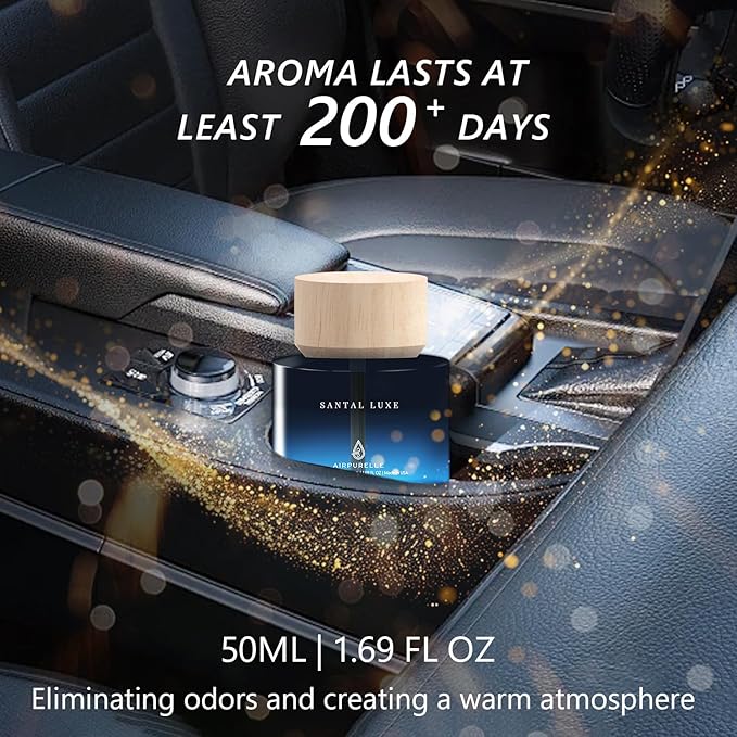 Car Air Freshener 50ML (1.7 FL OZ) Car Air Fresheners Perfume - Spicy Sandalwood Fragrance Oil Air Diffuser for Car, 180+ day