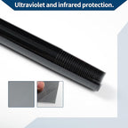 Car Window Tint Film Window Privacy Film Car Carbon 2PLY PET 9.84 ft x 29.92 Inch 1 Pc Black VLT 50% IRR 32% UVR 95%