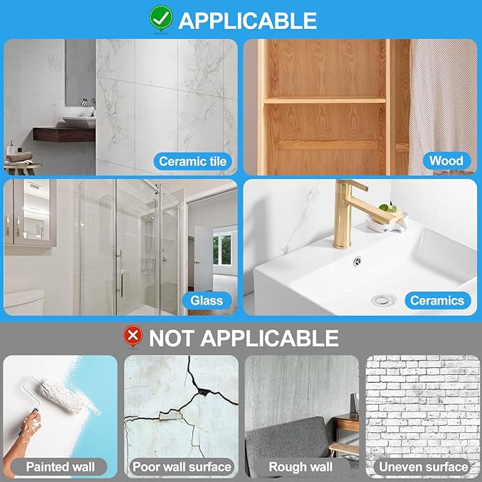JINSHUNFA Adhesive Wall Hooks 13LB Heavy Duty No Drill Large Transparent Waterproof Hooks for Bathroom Kitchen Towel Coat 12 