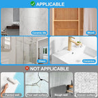 JINSHUNFA Adhesive Wall Hooks 13LB Heavy Duty No Drill Large Transparent Waterproof Hooks for Bathroom Kitchen Towel Coat 12 