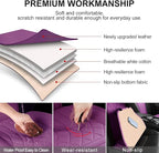 2 Pack Leather Front Car Seat Covers, Universal Sideless Car Seat Protectors with Storage Pocket and Seat Belt Pads, Waterpro